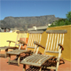 roof terrace sun loungers and view